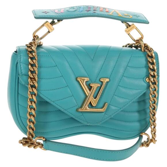 LOUIS VUITTON New Wave PM Heart bag Bag Turquoise Blue M51936 LV Auth 157113M - Picture 1 of 16